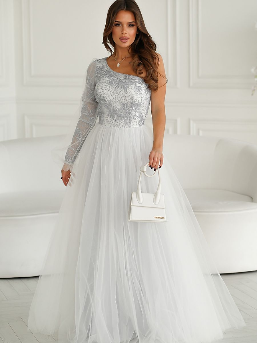 Long dress model 192638 Bicotone 