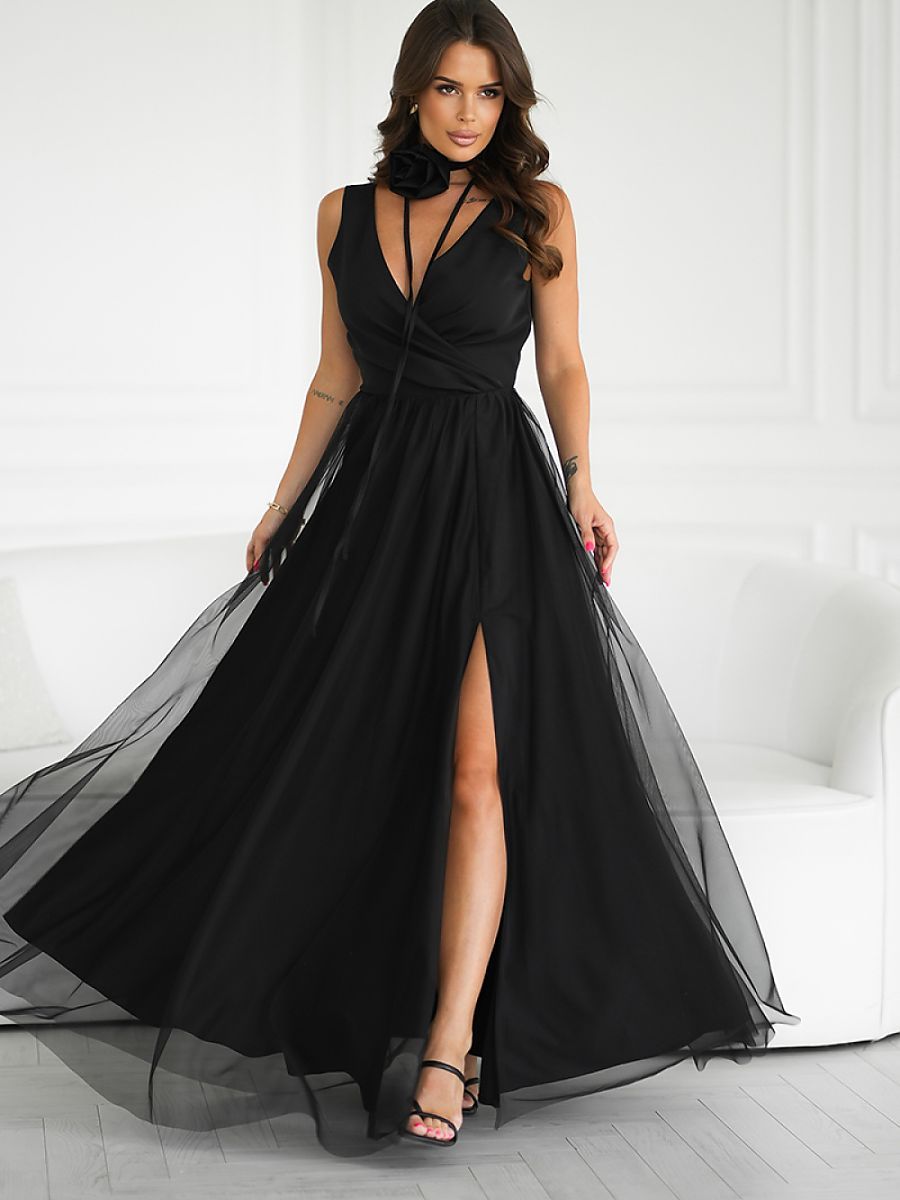  Long dress model 199332 Bicotone 