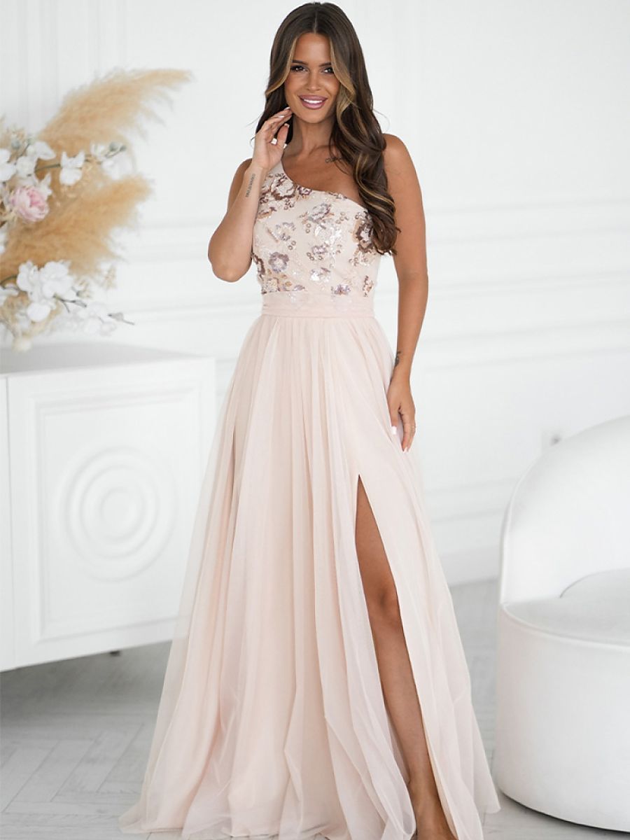  Long dress model 220091 Bicotone 