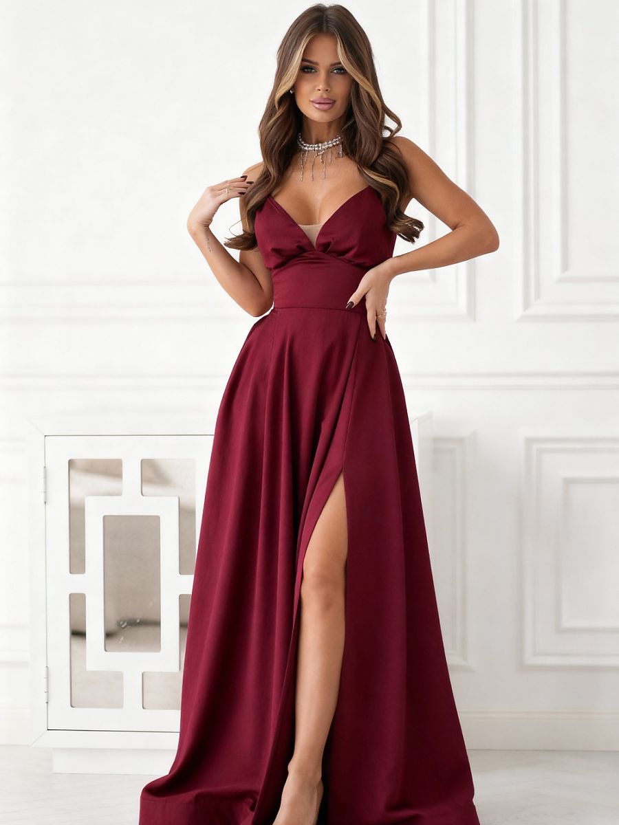  Long dress model 221608 Bicotone 
