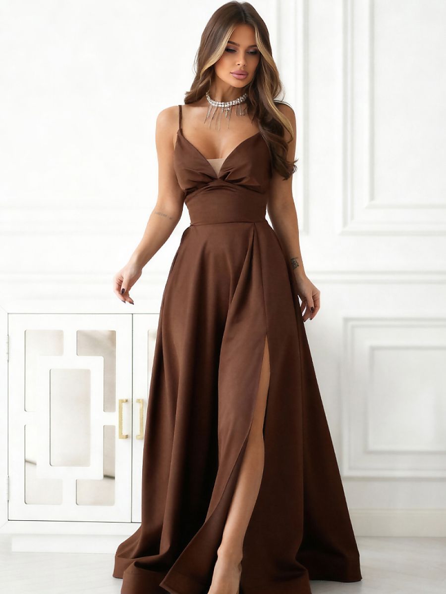  Long dress model 222064 Bicotone 